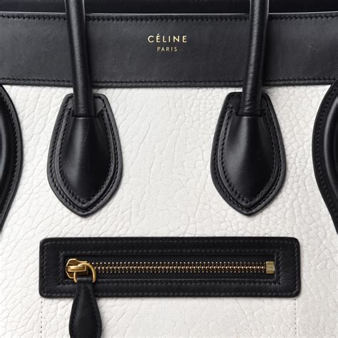 celine calfskin shrunken lambskin bicolor micro luggage|CELINE Shrunken Lambskin Micro Bi.